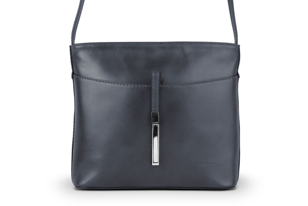 Torebka Damska Skórzana listonoszka Vera Pelle Antracyt