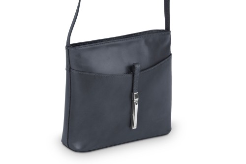 Torebka Damska Skórzana listonoszka Vera Pelle Antracyt