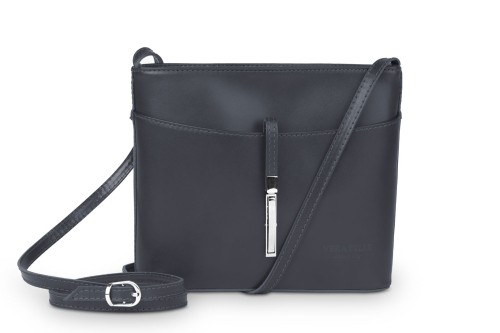 Torebka Damska Skórzana listonoszka Vera Pelle Antracyt