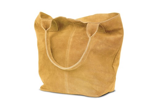 Torba Skórzana Vera Pelle Zamszowy Worek Szafran (3).jpg