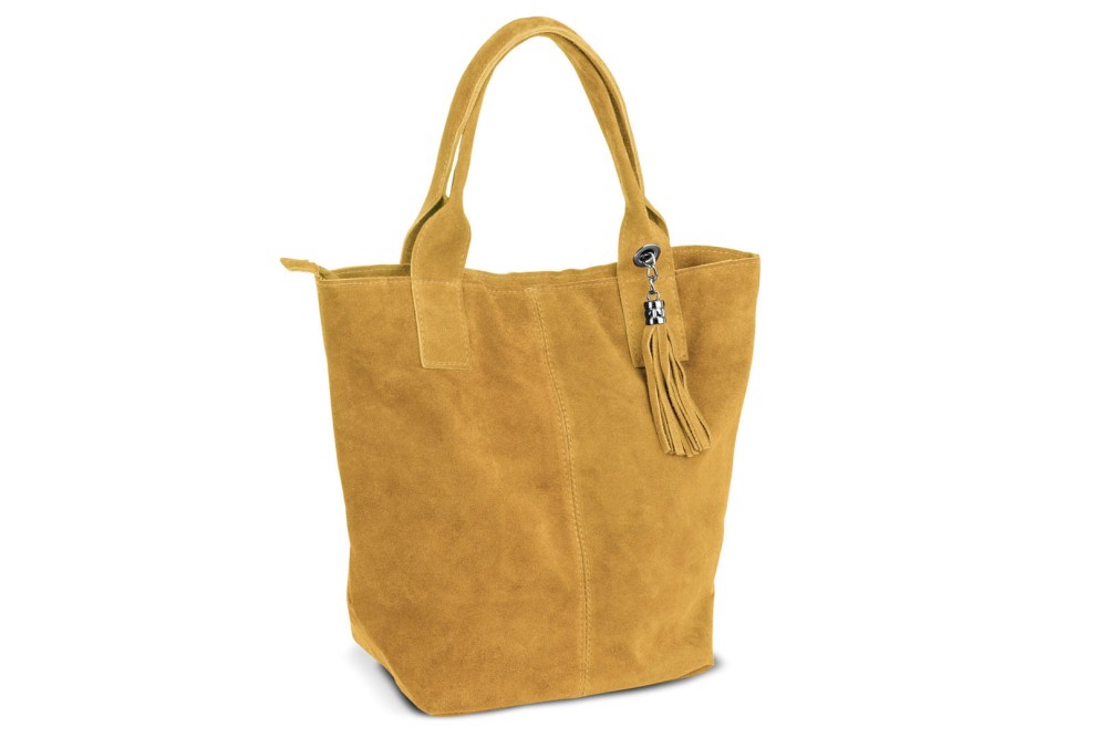 Torba Skórzana Vera Pelle Zamszowy Worek Szafran (5).jpg