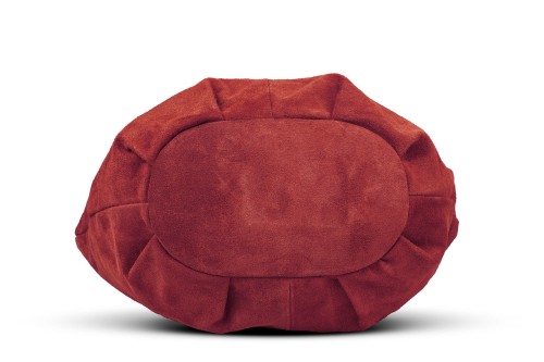 Torba Skórzana Vera Pelle Zamszowy Worek Czerwona