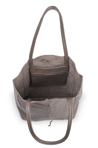 Torba Skórzana Vera Pelle Worek Taupe (7).jpg