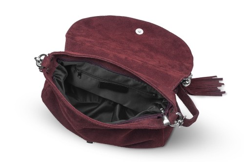 Torebka Skórzana Chlebak Vera Pelle Zamszowa Bordowa (6).jpg