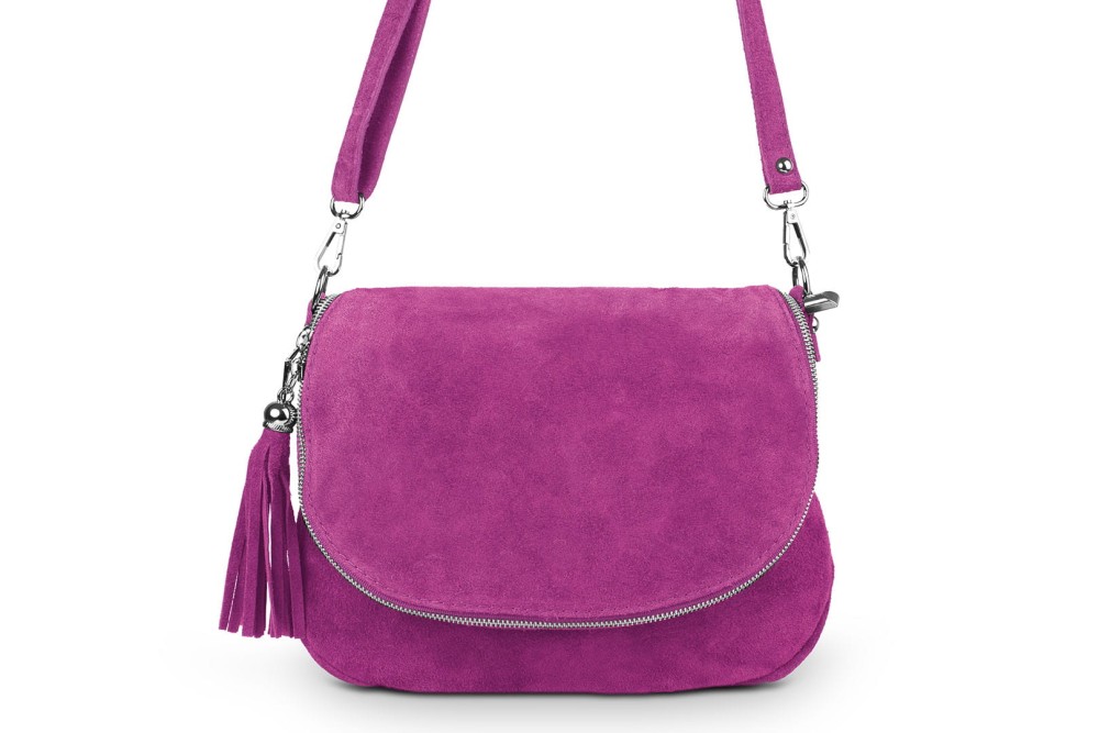 Torebka Skórzana Chlebak Vera Pelle Zamszowa Fuksja (1).jpg