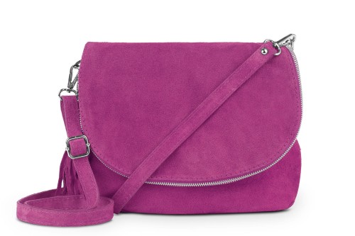 Torebka Skórzana Chlebak Vera Pelle Zamszowa Fuksja (2).jpg