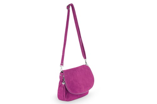 Torebka Skórzana Chlebak Vera Pelle Zamszowa Fuksja (4).jpg