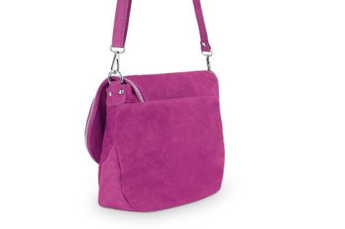 Torebka Skórzana Chlebak Vera Pelle Zamszowa Fuksja (5).jpg