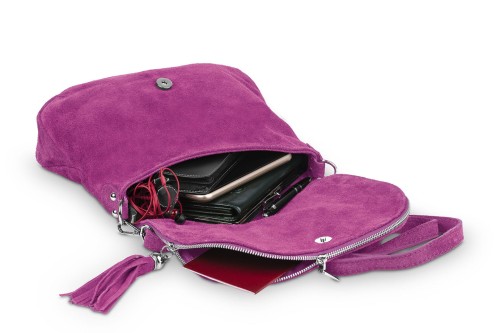 Torebka Skórzana Chlebak Vera Pelle Zamszowa Fuksja (7).jpg
