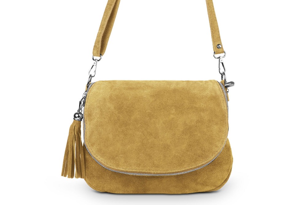 Torebka Skórzana Chlebak Vera Pelle Zamszowa Miodowa (1).jpg
