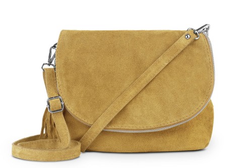 Torebka Skórzana Chlebak Vera Pelle Zamszowa Miodowa (2).jpg