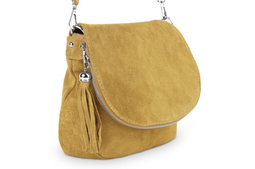 Torebka Skórzana Chlebak Vera Pelle Zamszowa Miodowa (3).jpg