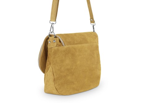 Torebka Skórzana Chlebak Vera Pelle Zamszowa Miodowa (5).jpg
