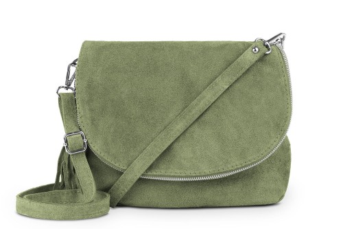 Torebka Skórzana Chlebak Vera Pelle Zamszowa Oliwka (2).jpg