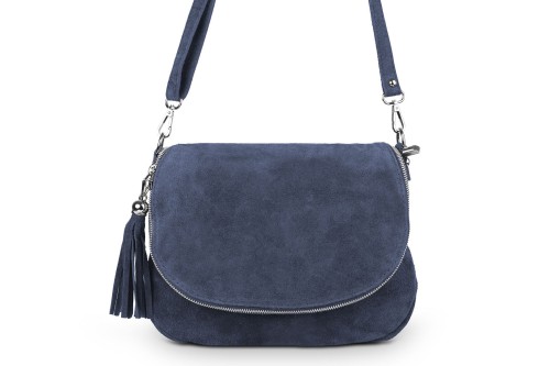 Torebka Skórzana Chlebak Vera Pelle Zamszowa Stalowa (1).jpg