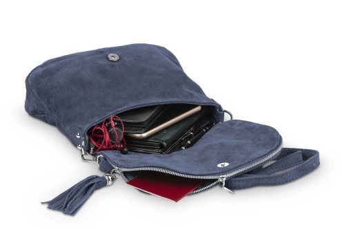 Torebka Skórzana Chlebak Vera Pelle Zamszowa Stalowa (7).jpg