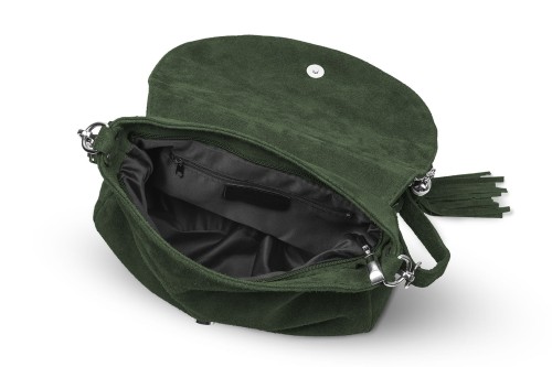 Torebka Skórzana Chlebak Vera Pelle Zamszowa Zielona (6).jpg