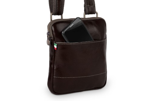 Listonoszka Skórzana Męska Ciemny Brąz (5).jpg