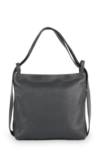 Torba Plecak Damska Skórzana Vera Pelle Antracyt (1).jpg