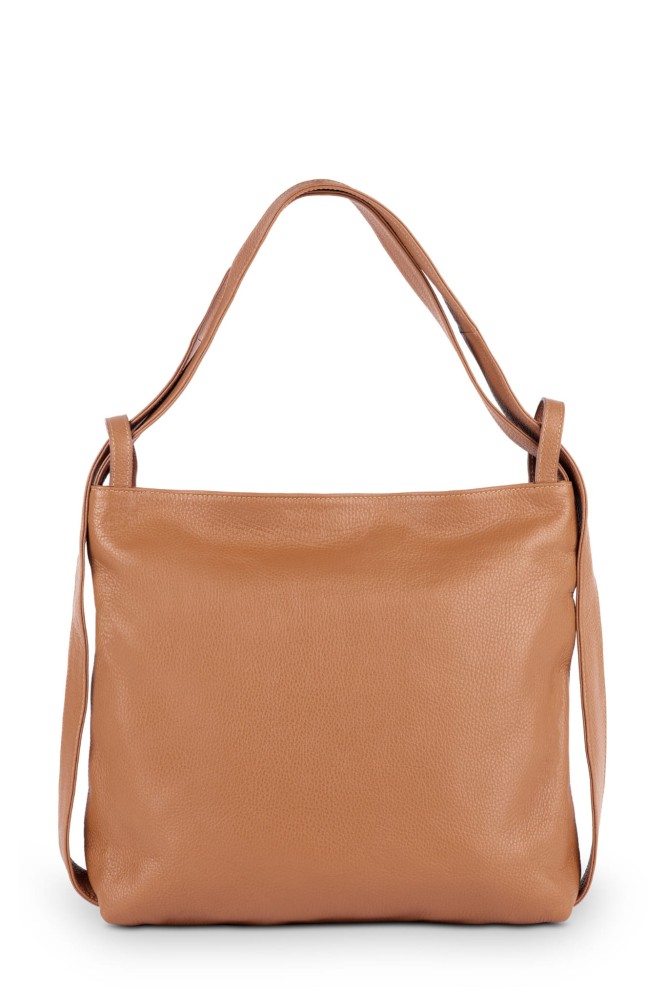 Torba Plecak Damska Skórzana Vera Pelle Cynamon (1).jpg