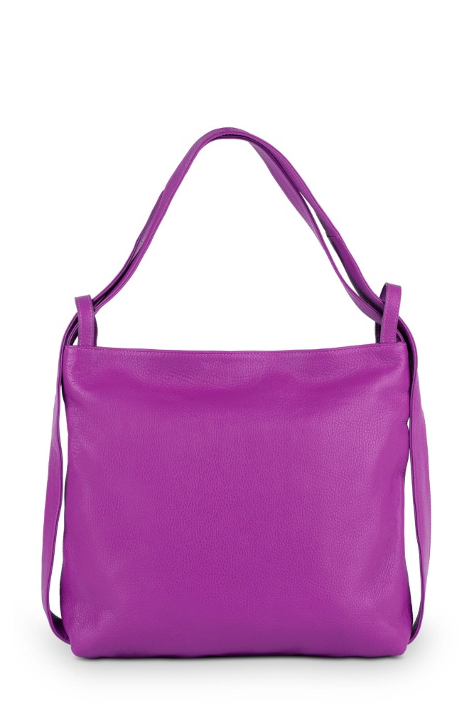 Torba Plecak Damska Skórzana Vera Pelle Fuksja (1).jpg