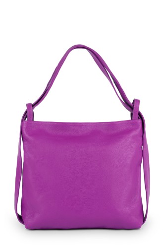 Torba Plecak Damska Skórzana Vera Pelle Fuksja (1).jpg