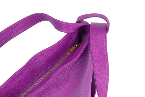 Torba Plecak Damska Skórzana Vera Pelle Fuksja (2).jpg