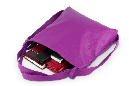 Torba Plecak Damska Skórzana Vera Pelle Fuksja (5).jpg