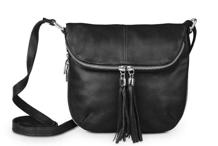 Torebka Damska Skórzana Vera Pelle Czarna