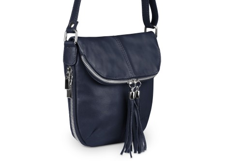 Torebka Damska Skórzana Vera Pelle Granatowa (10).jpg