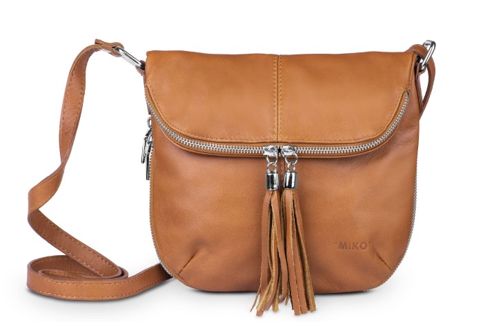 Torebka Damska Skórzana Vera Pelle Ruda