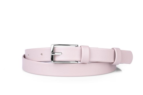 Pasek damski klasyczny pudrowy mat 2 cm