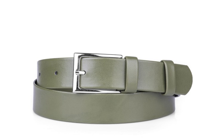 Pasek damski klasyczny khaki mat 3 cm