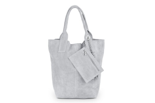 Torba Skórzana Vera Pelle Zamszowy Worek Szara (1).jpg