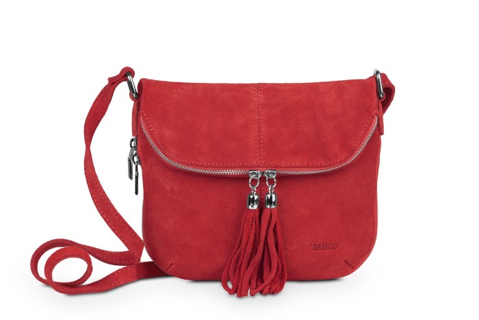 Torebka Damska Skórzana Vera Pelle Czerwona