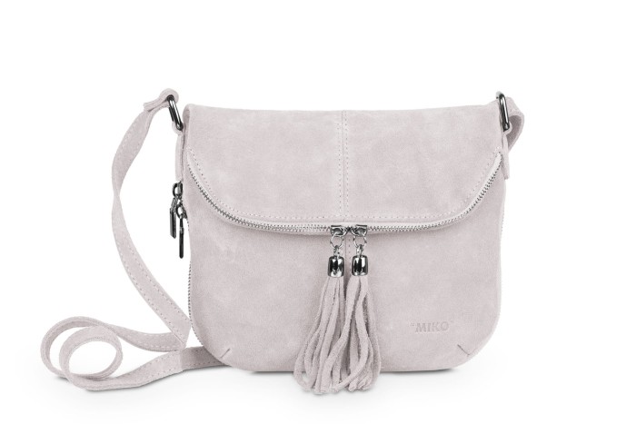 Torebka Damska Skórzana Vera Pelle Pudrowa