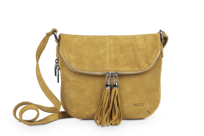 Torebka Damska Skórzana Vera Pelle Szafran