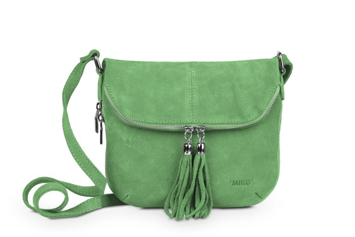 Torebka Damska Skórzana Vera Pelle Trawiasta