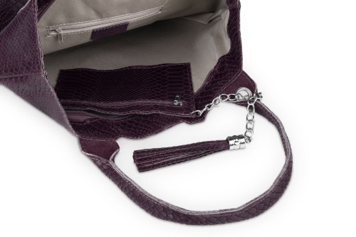 Torba Skórzana Vera Pelle Żmija Worek Bordowa (6).jpg