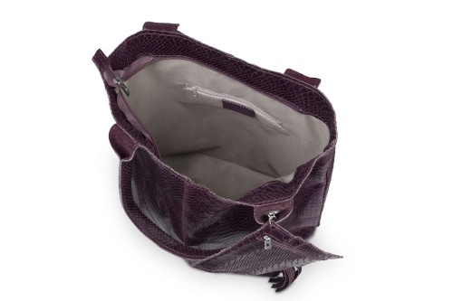 Torba Skórzana Vera Pelle Żmija Worek Bordowa (7).jpg