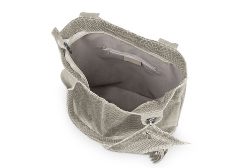 Torba Skórzana Vera Pelle Żmija Worek Taupe (7).jpg