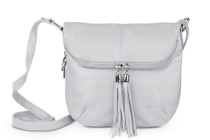 Torebka Damska Skórzana Vera Pelle Szara