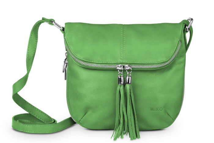 Torebka Damska Skórzana Vera Pelle Trawiasta