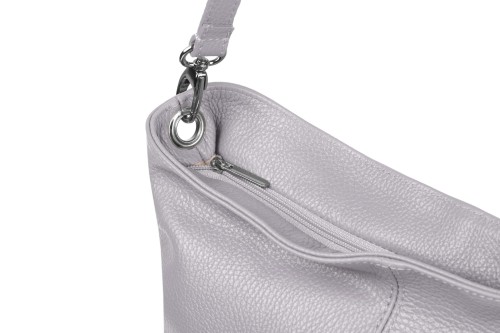 Torebka Skórzana Klasyczna Vera Pelle Trapez Pudrowa (4).jpg