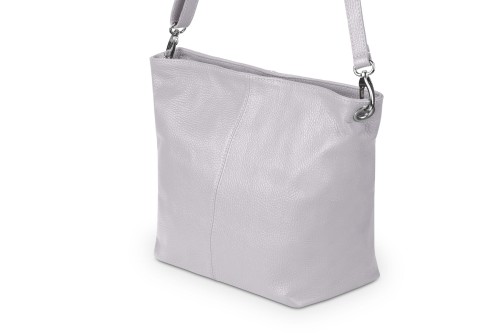 Torebka Skórzana Klasyczna Vera Pelle Trapez Pudrowa (5).jpg