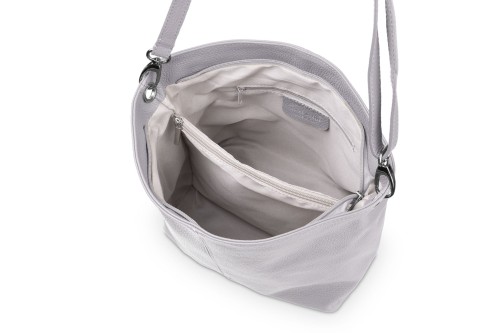 Torebka Skórzana Klasyczna Vera Pelle Trapez Pudrowa (6).jpg