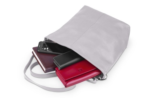 Torebka Skórzana Klasyczna Vera Pelle Trapez Pudrowa (7).jpg