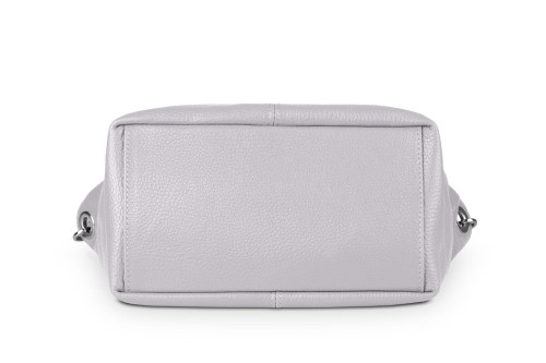 Torebka Skórzana Klasyczna Vera Pelle Trapez Pudrowa (8).jpg