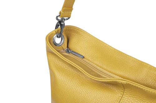 Torebka Skórzana Klasyczna Vera Pelle Trapez Szafran (4).jpg