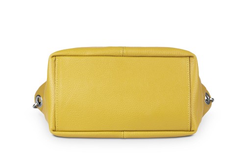 Torebka Skórzana Klasyczna Vera Pelle Trapez Szafran (8).jpg